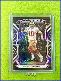 JIMMY GAROPPOLO ORANGE PRIZM CARD JERSEY #10 49ers SP 2020 Panini Obsidian SP/75