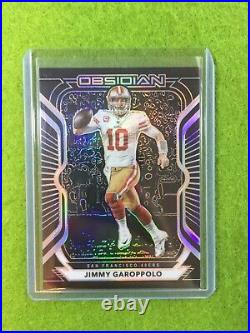 JIMMY GAROPPOLO ORANGE PRIZM CARD JERSEY #10 49ers SP 2020 Panini Obsidian SP/75
