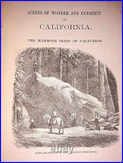 J M HUTCHINGS Scenes of Wonder & Curiosity in California 1861 history CA antique