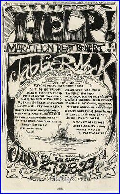 Jabberwock 1967 Poster Michael McClure Berkeley San Francisco Mime Troupe XL25