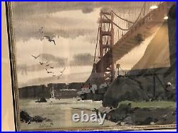 Jade Fon Woo San Francisco Watercolor Painting California Golden Gate Bridge