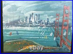 John Checkley San Francisco California O/B Golden Gate Bridge Mid Century MOD
