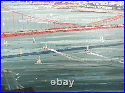 John Leonard Checkley Painting Golden Gate Bridge San Francisco Skyline