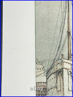 Josef Eidenberger etching San Francisco California waterfront Signed & Numbered