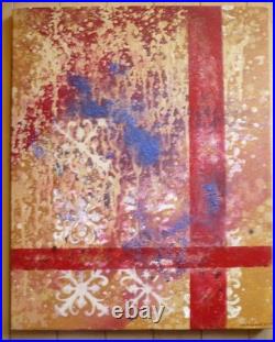 Kim A. Tolman, San Francisco California Modernist Modern Expressionist Oil Red