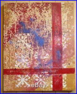 Kim A. Tolman, San Francisco California Modernist Modern Expressionist Oil Red