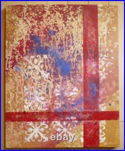 Kim A. Tolman, San Francisco California Modernist Modern Expressionist Oil Red