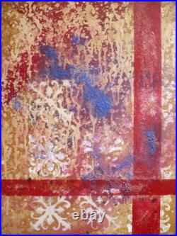 Kim A. Tolman, San Francisco California Modernist Modern Expressionist Oil Red