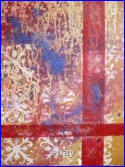 Kim A. Tolman, San Francisco California Modernist Modern Expressionist Oil Red