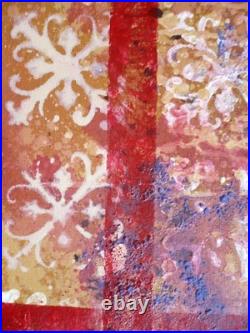 Kim A. Tolman, San Francisco California Modernist Modern Expressionist Oil Red