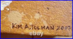 Kim A. Tolman, San Francisco California Modernist Modern Expressionist Oil Red