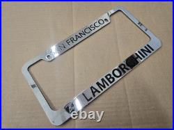 Lamborghini San Francisco California Metal Vintage License Plate Tag Frame Logo