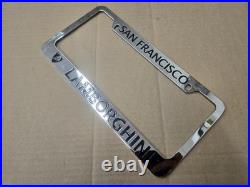 Lamborghini San Francisco California Metal Vintage License Plate Tag Frame Logo