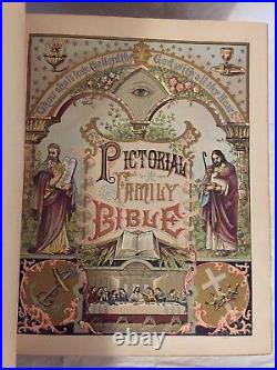 Late 19th Century Parallel-Column Edition Illustrated King James Bible, 1886