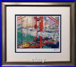 LeRoy Neiman San Francisco CUSTOM FRAMED ART California Golden Gate Bridge