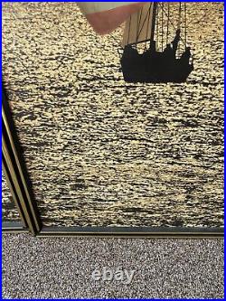 Letterman Mid-century San Francisco Bridge Painting Sail Boat California