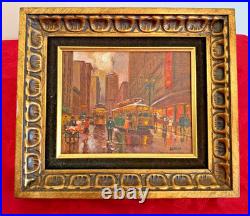 Lorain Lindsay Oil on Canvas of San Francisco, Signed