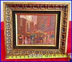 Lorain Lindsay Oil on Canvas of San Francisco, Signed