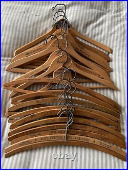 Lot 20 Vintage Wood Advertising Clothes Hangers San Francisco, California ++ Lot 20 Vintage Wood Advertising Clothes Hangers San Francisco, California ++