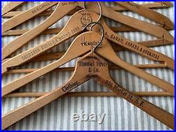 Lot 20 Vintage Wood Advertising Clothes Hangers San Francisco, California ++ Lot 20 Vintage Wood Advertising Clothes Hangers San Francisco, California ++