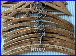 Lot 20 Vintage Wood Advertising Clothes Hangers San Francisco, California ++ Lot 20 Vintage Wood Advertising Clothes Hangers San Francisco, California ++