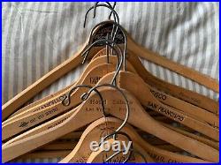Lot 20 Vintage Wood Advertising Clothes Hangers San Francisco, California ++ Lot 20 Vintage Wood Advertising Clothes Hangers San Francisco, California ++