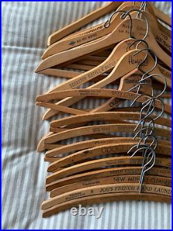 Lot 20 Vintage Wood Advertising Clothes Hangers San Francisco, California ++ Lot 20 Vintage Wood Advertising Clothes Hangers San Francisco, California ++