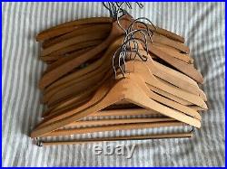 Lot 20 Vintage Wood Advertising Clothes Hangers San Francisco, California ++ Lot 20 Vintage Wood Advertising Clothes Hangers San Francisco, California ++