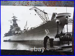 Lot 9 Vintage 1940s-50s Press Photos U. S. S Iowa San Fran Naval Shipyard Military