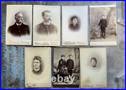 Lot Of 7 Cabinet Card San Francisco San Luis Obispo California Photo 1880s 1890s