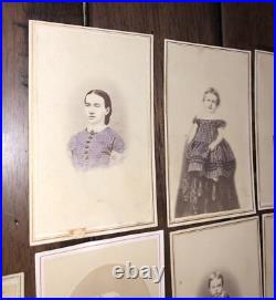 Lot of 16 1860s CDV Photos California Stockton Vallejo San Francisco Canon City
