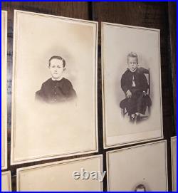 Lot of 16 1860s CDV Photos California Stockton Vallejo San Francisco Canon City