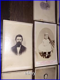 Lot of 16 1860s CDV Photos California Stockton Vallejo San Francisco Canon City