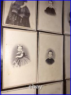 Lot of 16 1860s CDV Photos California Stockton Vallejo San Francisco Canon City