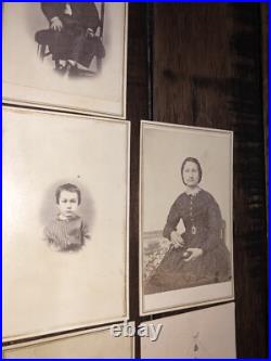 Lot of 16 1860s CDV Photos California Stockton Vallejo San Francisco Canon City