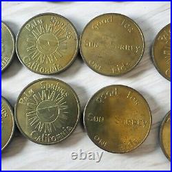Lot of 188 Sun Surrey Transit Bus Tokens 1980 Palm Springs CA Historic Retro