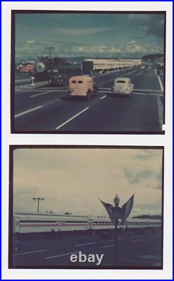 Lot of 2 Vintage 1948 Freedom Train Color Acetate Photos San Francisco CA Marina