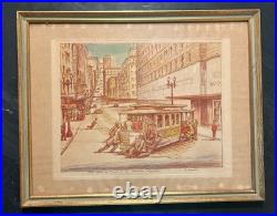 Lot of 4 Ernst Handel Signed Lithographs San Francisco California 11.75 x 14.75