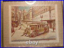 Lot of 4 Ernst Handel Signed Lithographs San Francisco California 11.75 x 14.75