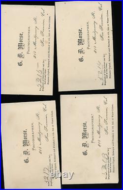 Lot of 4 Family CDV Photos by San Francisco California Photographer Morse Lot of 4 Family CDV Photos by San Francisco California Photographer Morse
