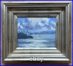MICHAEL OBERMEYER Original Signed California Impressionist Oil San Francisco Bay