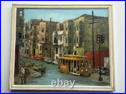 MID CENTURY PAINTING URBAN SAN Francisco CALIFORNIA REGIONALISM Farrington Oil