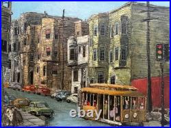 MID CENTURY PAINTING URBAN SAN Francisco CALIFORNIA REGIONALISM Farrington Oil