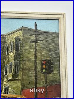 MID CENTURY PAINTING URBAN SAN Francisco CALIFORNIA REGIONALISM Farrington Oil