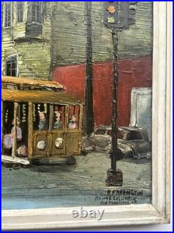 MID CENTURY PAINTING URBAN SAN Francisco CALIFORNIA REGIONALISM Farrington Oil