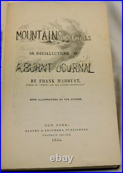 MOUNTAINS AND MOLEHILLS San Francisco California Gold Rush 1855 1st Edition