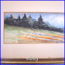 Marie Hoesch Early California Watercolor Poppies Landscape San Francisco Vintage