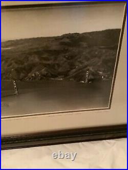 Mark Reuben Gallery Certificate-1935 Photo View Above Golden Gate Bridge, Framed