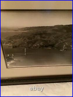 Mark Reuben Gallery Certificate-1935 Photo View Above Golden Gate Bridge, Framed