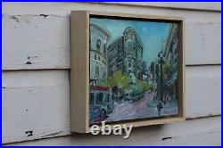 Market Street San Francisco California Impressionism Oil withframe